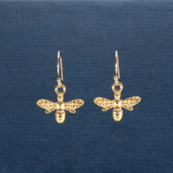 Honey Bee Earrings - Gold
