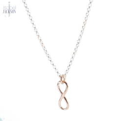 Infinity Necklace - Silver and Rose Gold