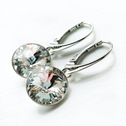 Rivoli Crystal Silver Earrings