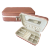 An image showing the inside and outside of our Rose Gold Travel Jewellery box.